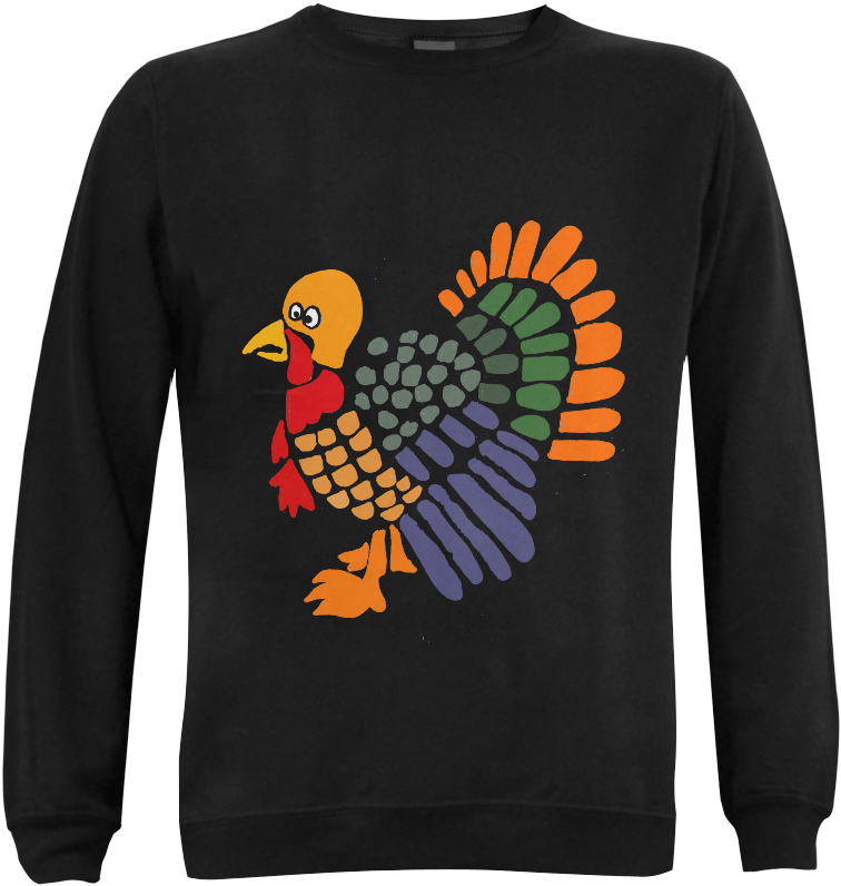 Funny Turkey Abstract Art Gildan Crewneck Sweatshirt - Sweatshirt Clipart (1000x1000), Png Download