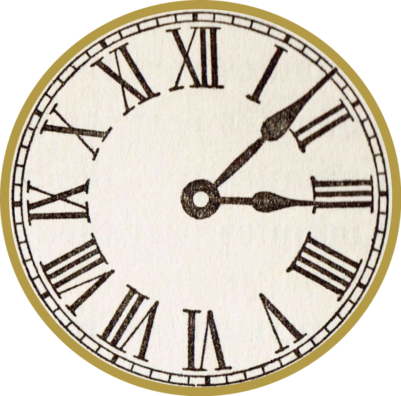 Relogio Sticker - Old Clock Face Roman Numerals Clipart (822x812), Png Download
