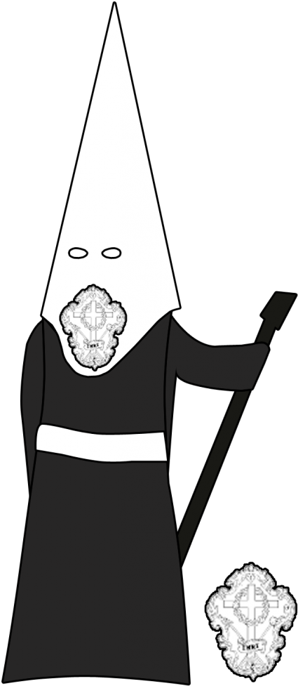 Hábito Y Escudo - Cofradia Vera Cruz Merida Clipart (731x1024), Png Download