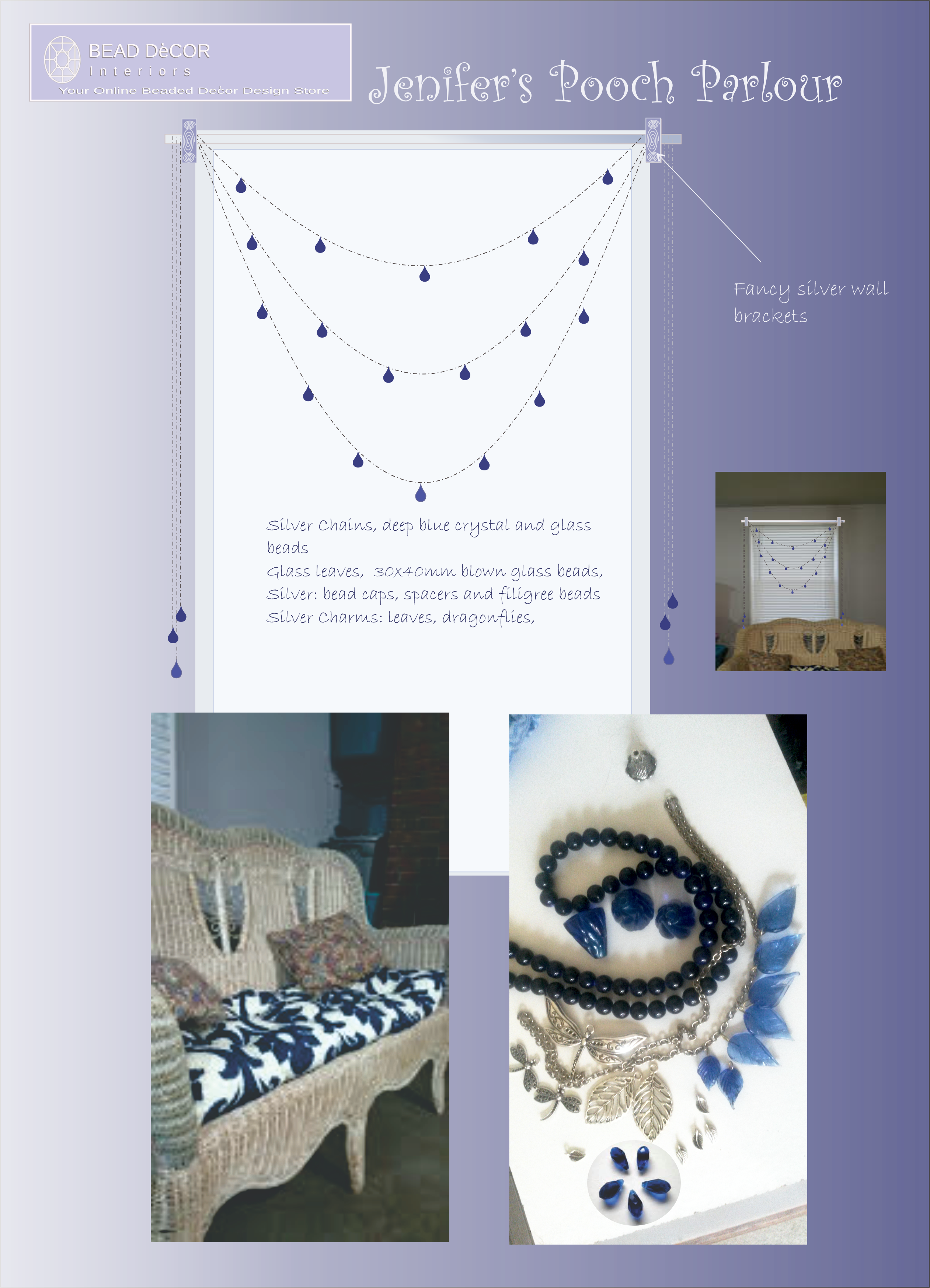 Jenifer Chain Draped Window Decor - Interior Design Clipart (2523x3494), Png Download