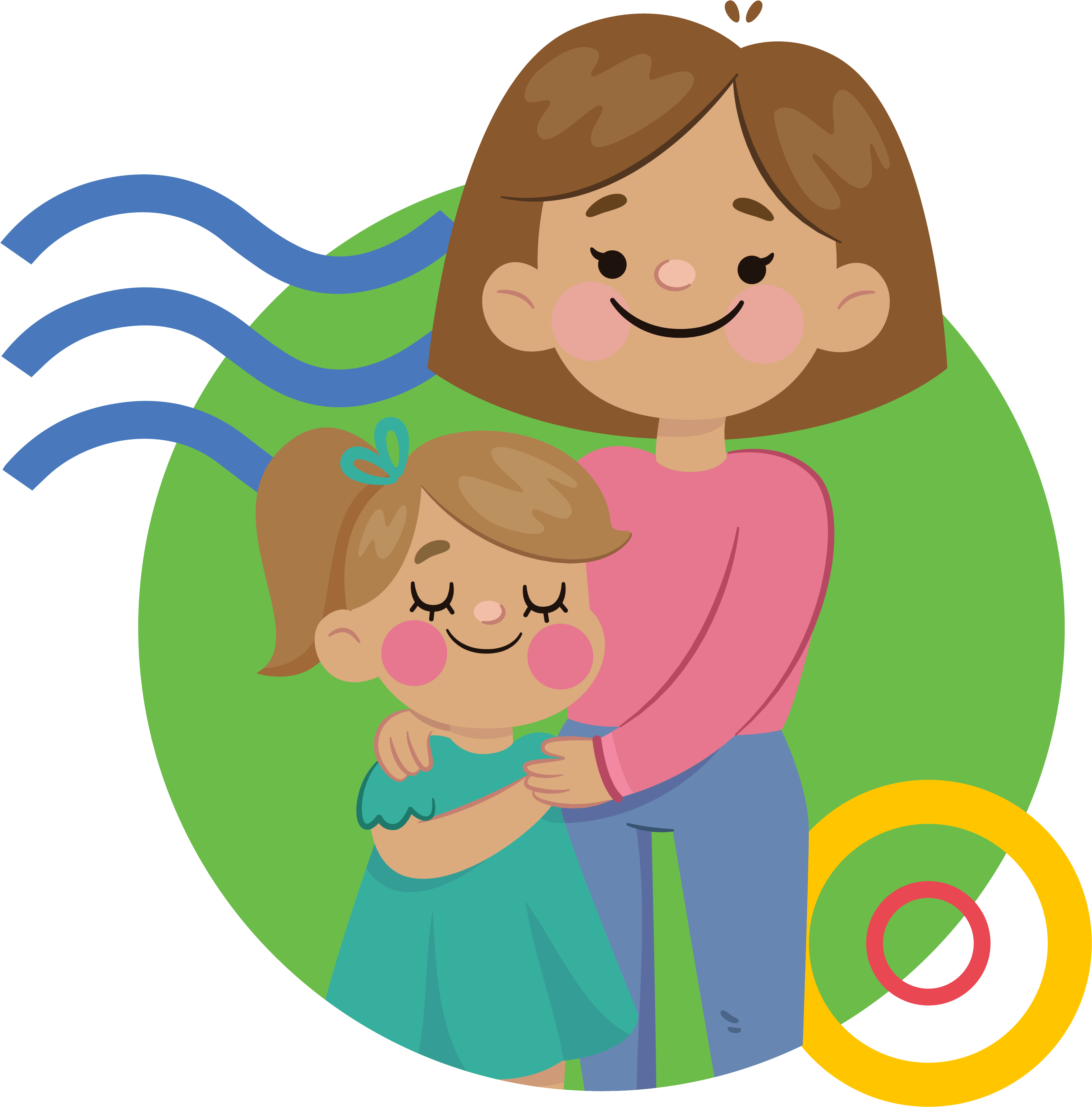 ¡feliz Día De La Madre - 母親 卡通 Clipart (4172x4392), Png Download