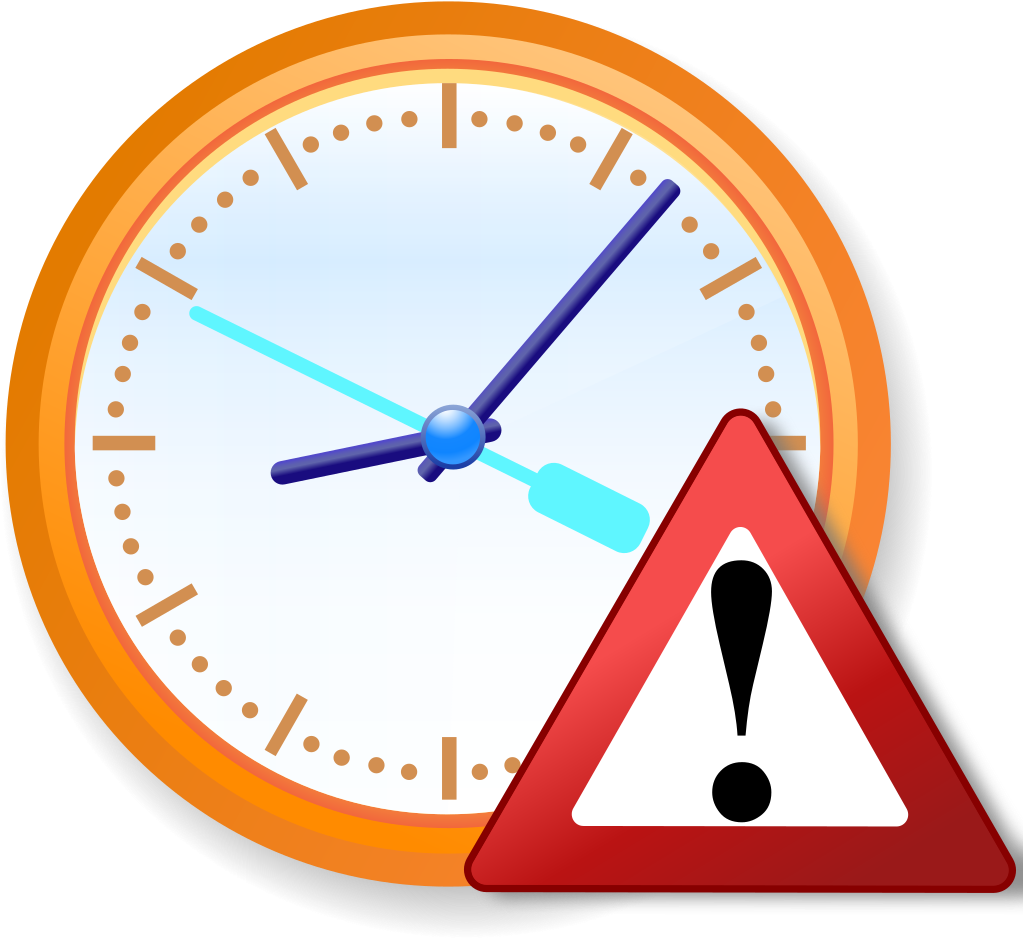 Ambox Outdated Serious - Animated Color Analog Clock Clipart (1024x1024), Png Download