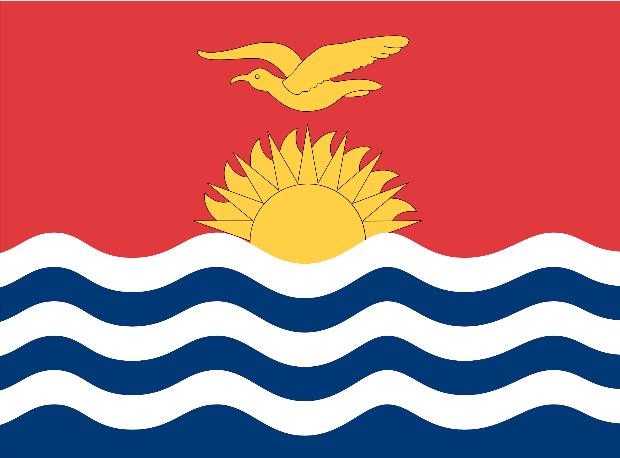 Kiribati Flag 1979px 188 - South Pacific Islands Flag Clipart (1979x1979), Png Download