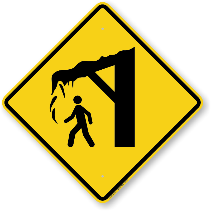 Ice Warning Sign - Side Road Left Sign Clipart (800x800), Png Download