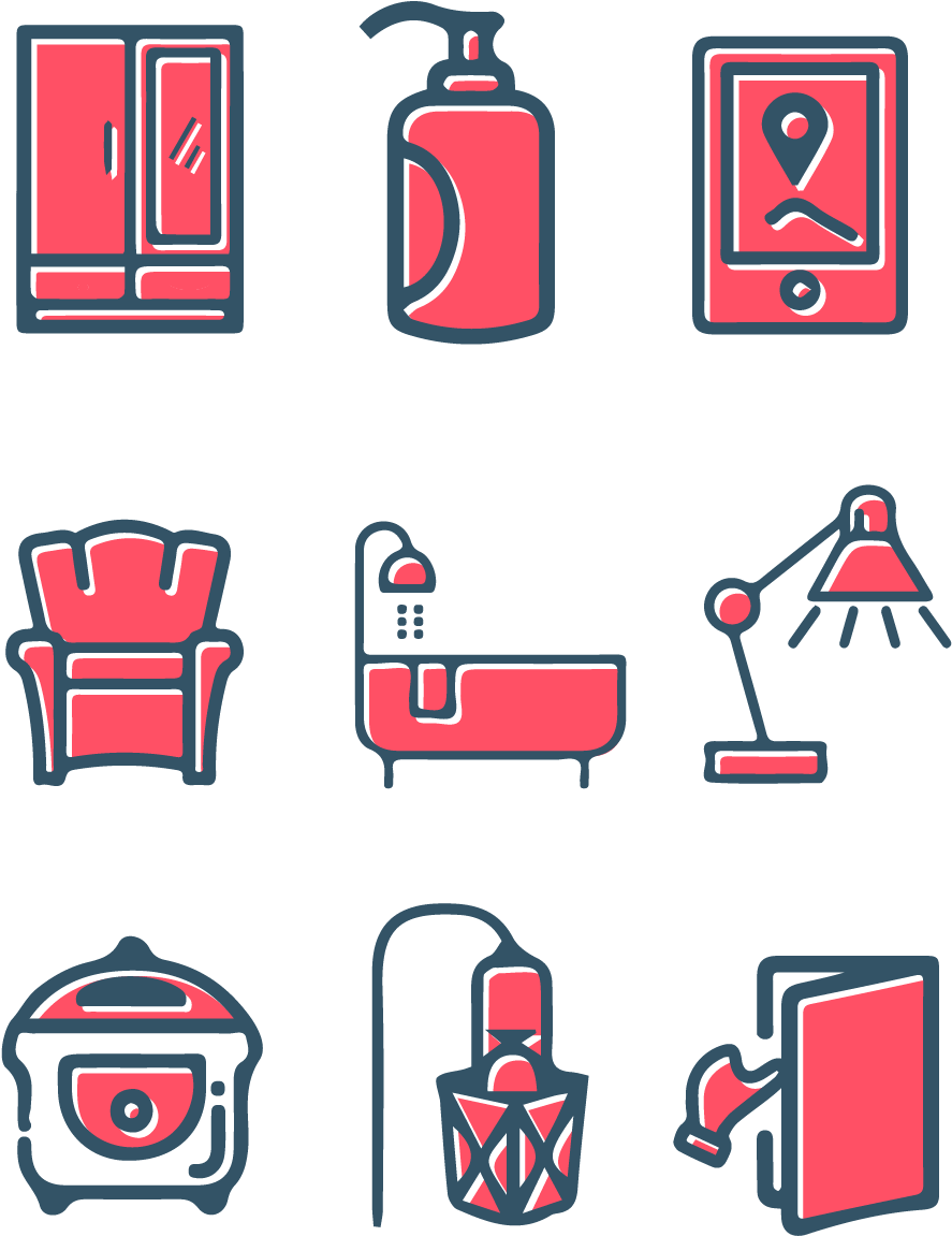 Collection Art Word Ai Vector Meb Red Blue Living Kitchen - Icon Clipart (1024x1370), Png Download