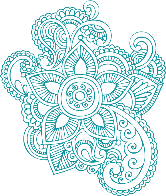 Mehndi, Tattoo, Henna, Line Art, Flower Png Image With - Transparent Background Henna Png Clipart (658x687), Png Download
