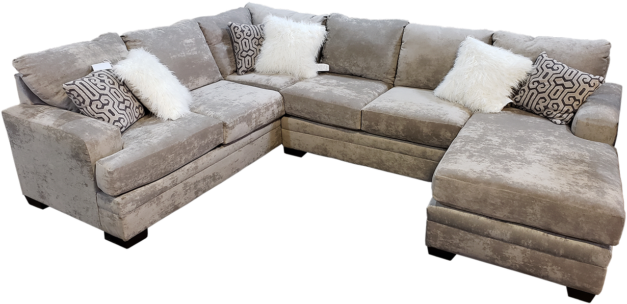 Delta Hollywood Glam Silver Sectional Sofa Xl - Sofa Bed Clipart (1280x960), Png Download