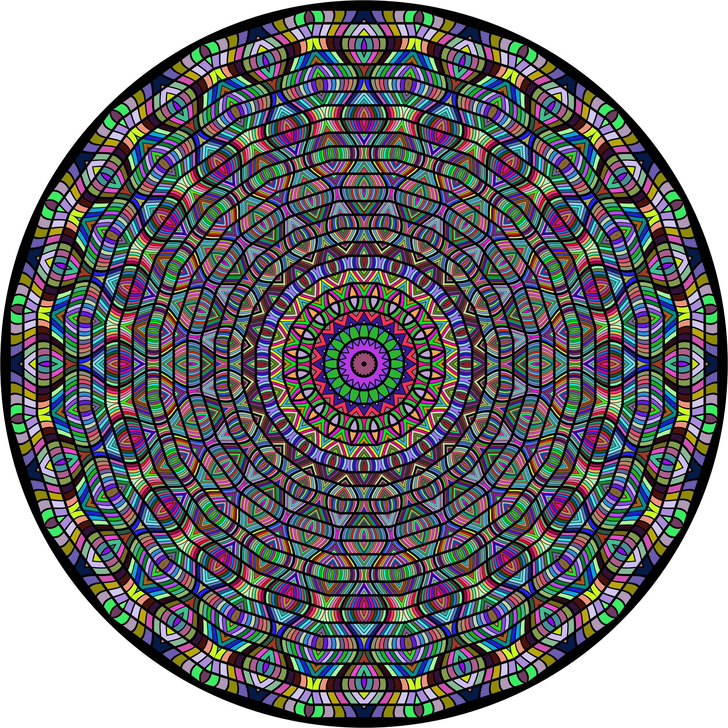 This Free Icons Png Design Of Prismatic Glorious Mandala - Circle Clipart (2332x2332), Png Download