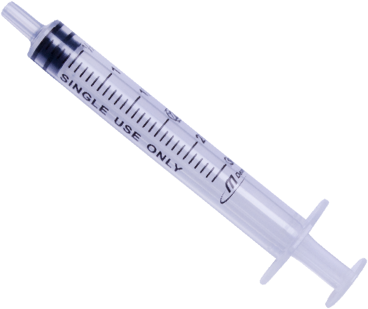 3ml Luer Slip Syringe Without Needle Clipart (856x748), Png Download