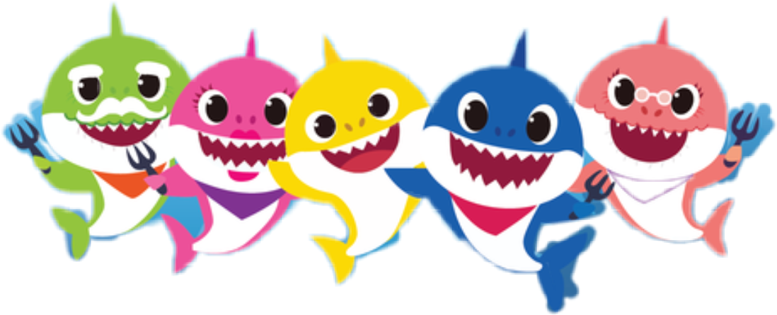 Baby Shark Clipart Png Transparent Png (1098x445), Png Download