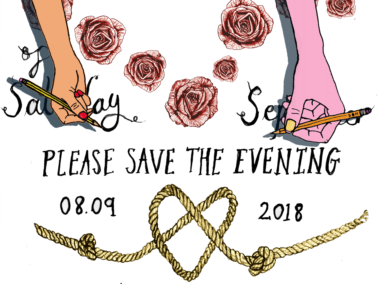 Custom Wedding Invite - Illustration Clipart (1433x1075), Png Download