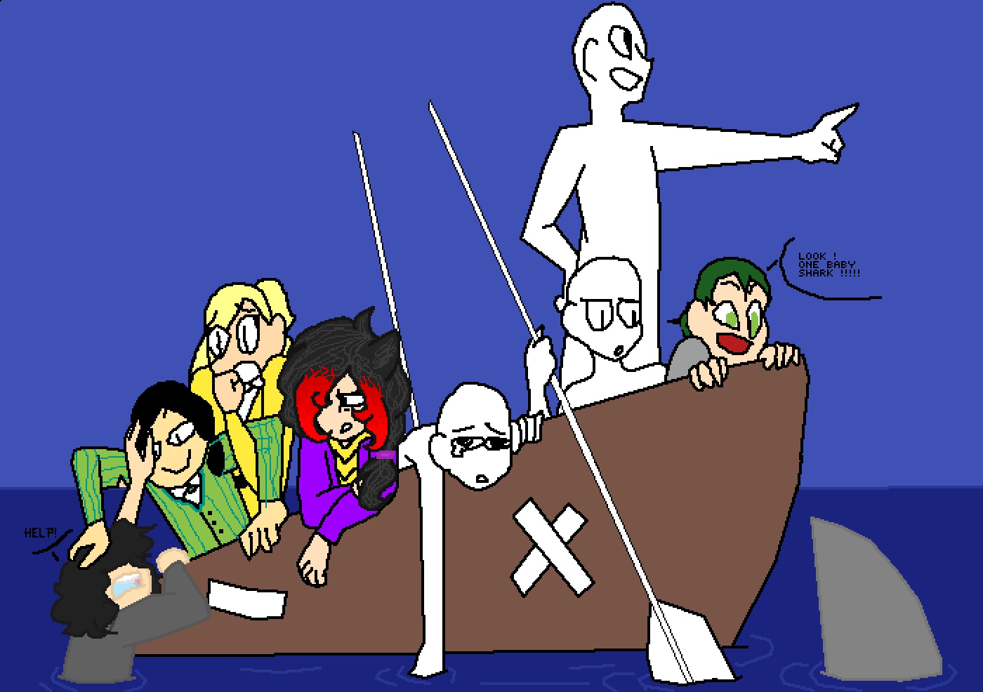 Baby Shark " - Cartoon Clipart (1400x986), Png Download