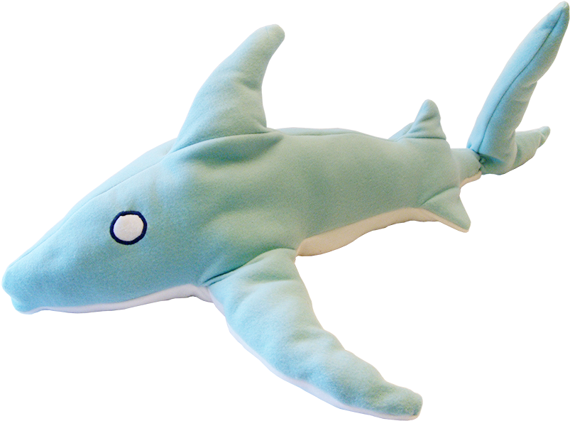 Baby Fleece Blue Shark - Great White Shark Clipart (864x720), Png Download