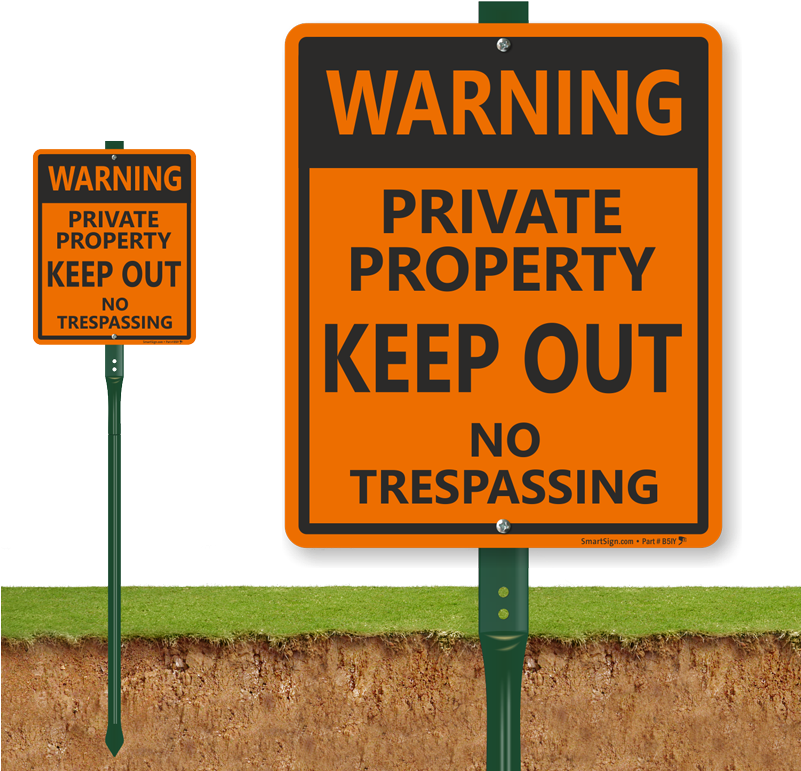 Keep Out No Trespassing Sign - Signs Clipart (800x800), Png Download
