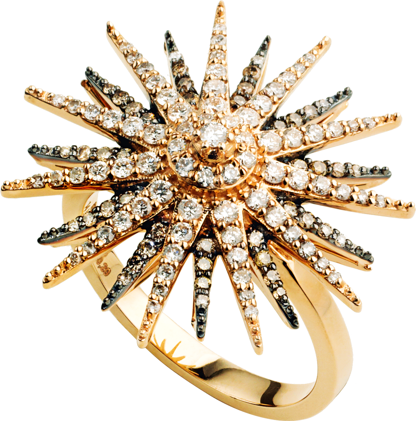 <p>the Star Light Ring Is Crafted From Rose Gold With - Bling-bling Clipart (1509x1509), Png Download