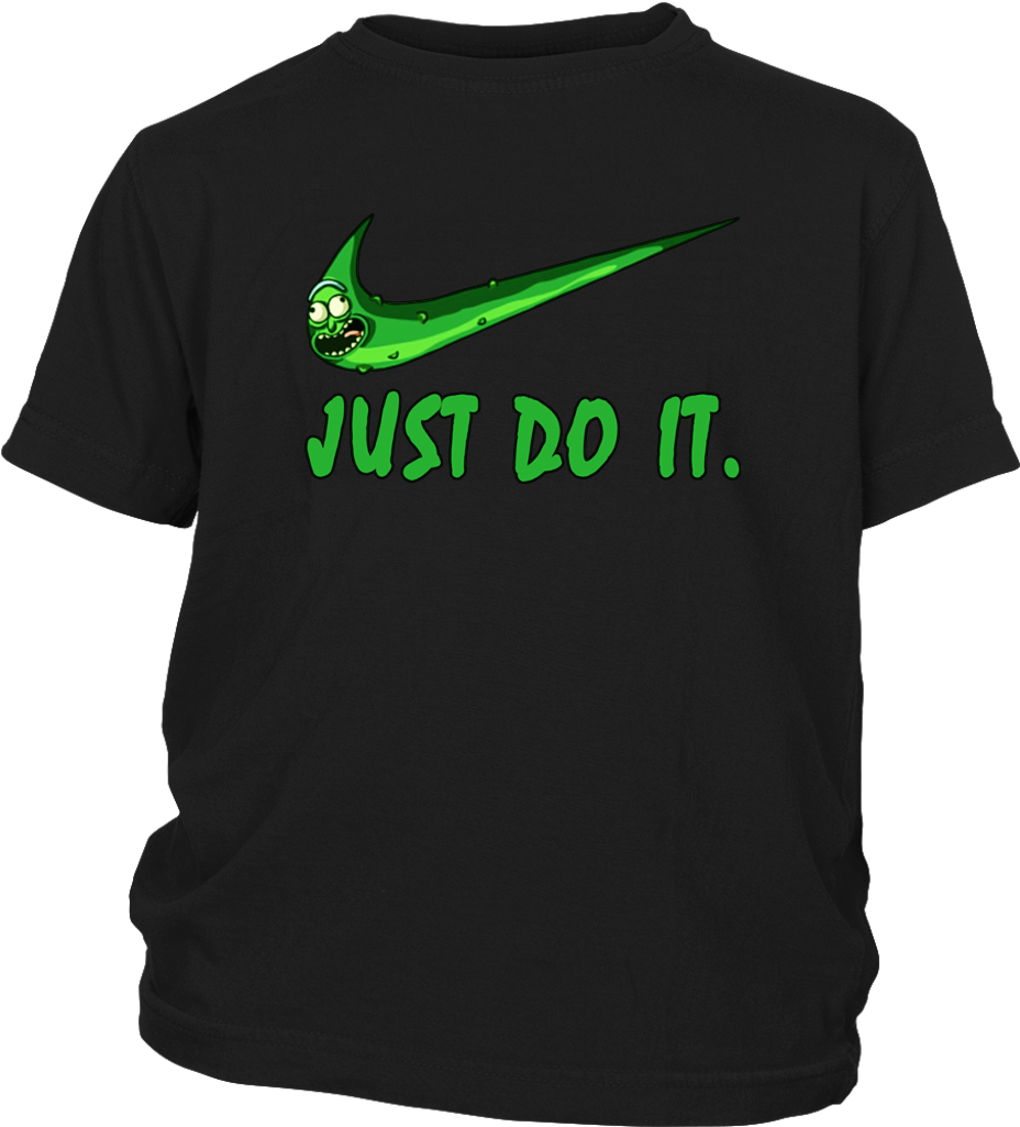 Rick And Morty Just Do It Nike Logo Shirts T Shirt - Shirt Clipart (928x1025), Png Download