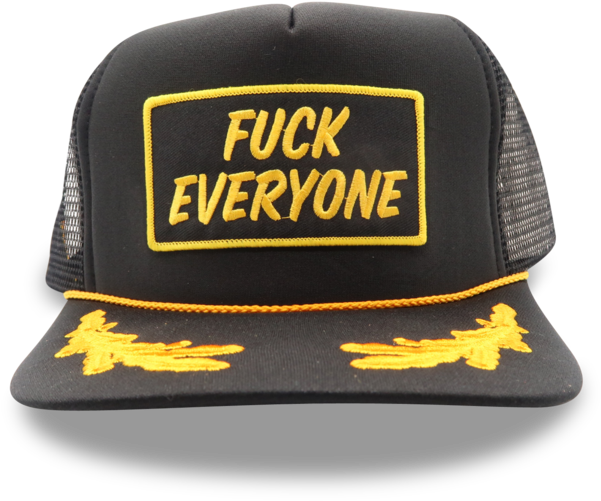 "fuck Everyone" Patch Captain Hat Rolling Death Maui - Baseball Cap Clipart (600x600), Png Download