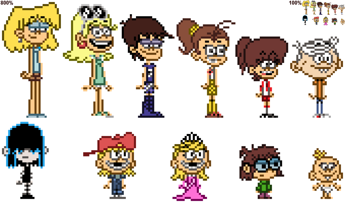 Redgirl - Loud House Sprites Clipart (1165x685), Png Download