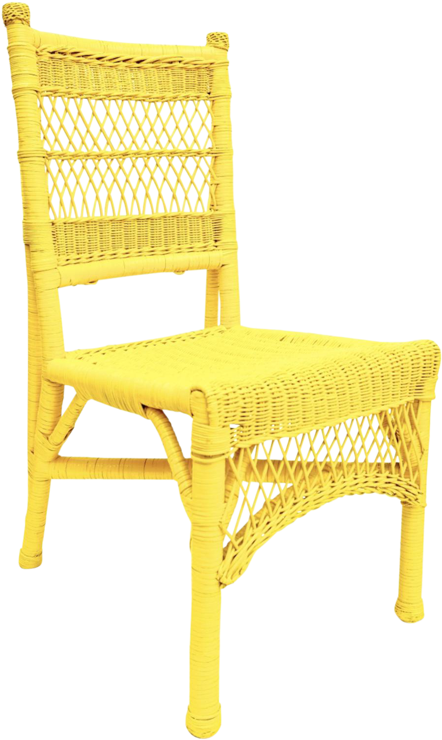 Vintage Henry Link Yellow Rattan Wicker Chair - Chair Clipart (1242x1859), Png Download