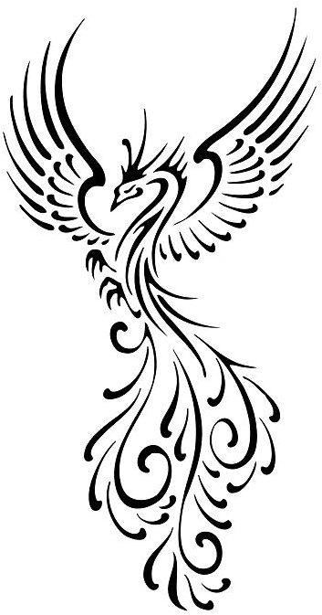 Modern Landscape Design - Ave Fenix Tatuaje Dibujo Clipart (489x692), Png Download