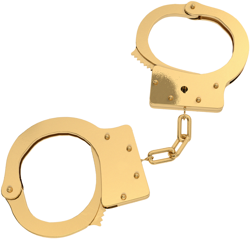 Addicted To Smart Phones - Golden Handcuffs Png Clipart (818x783), Png Download