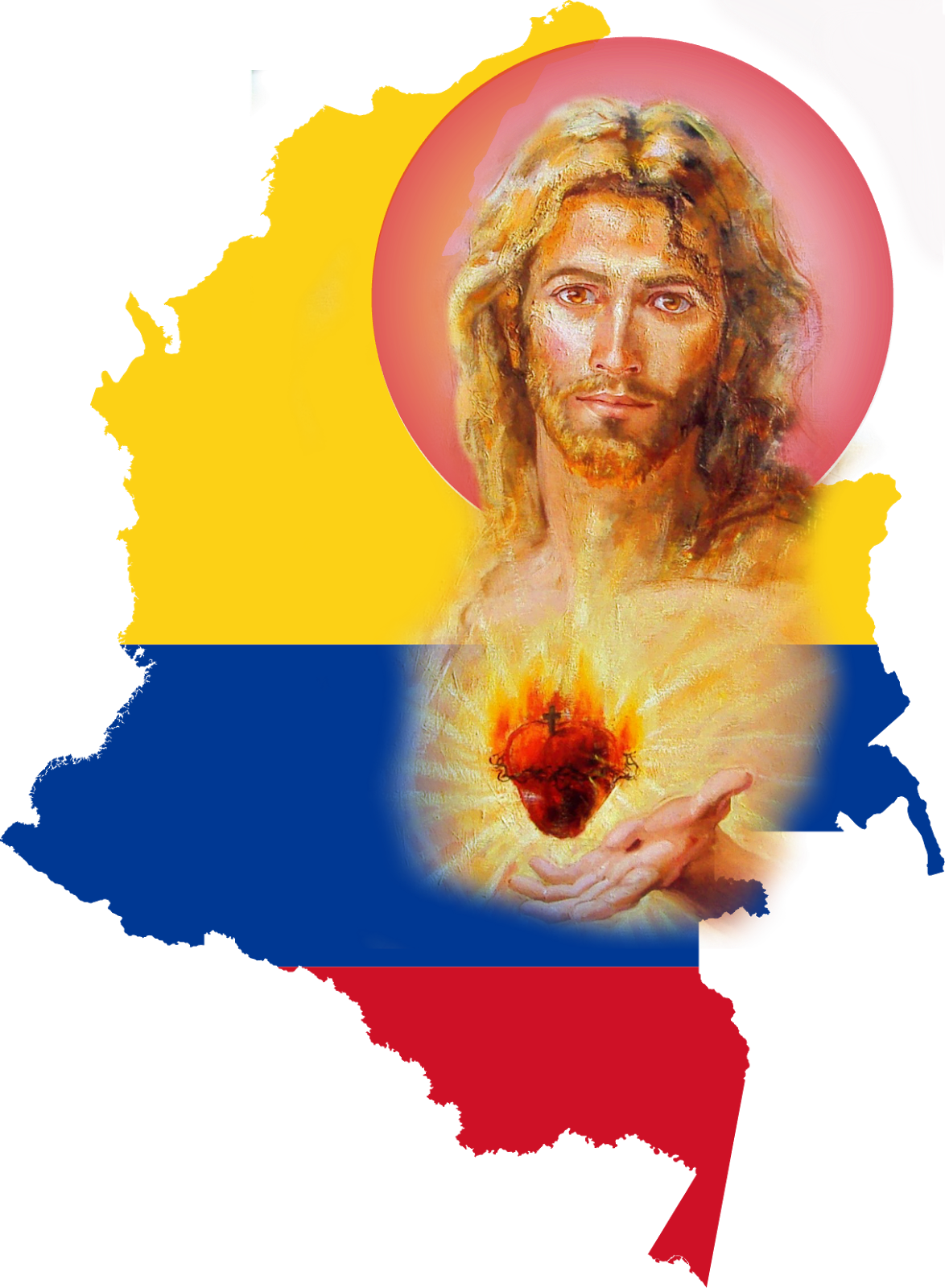 Sagrado Corazon De Jesus Colombia Clipart (1174x1600), Png Download