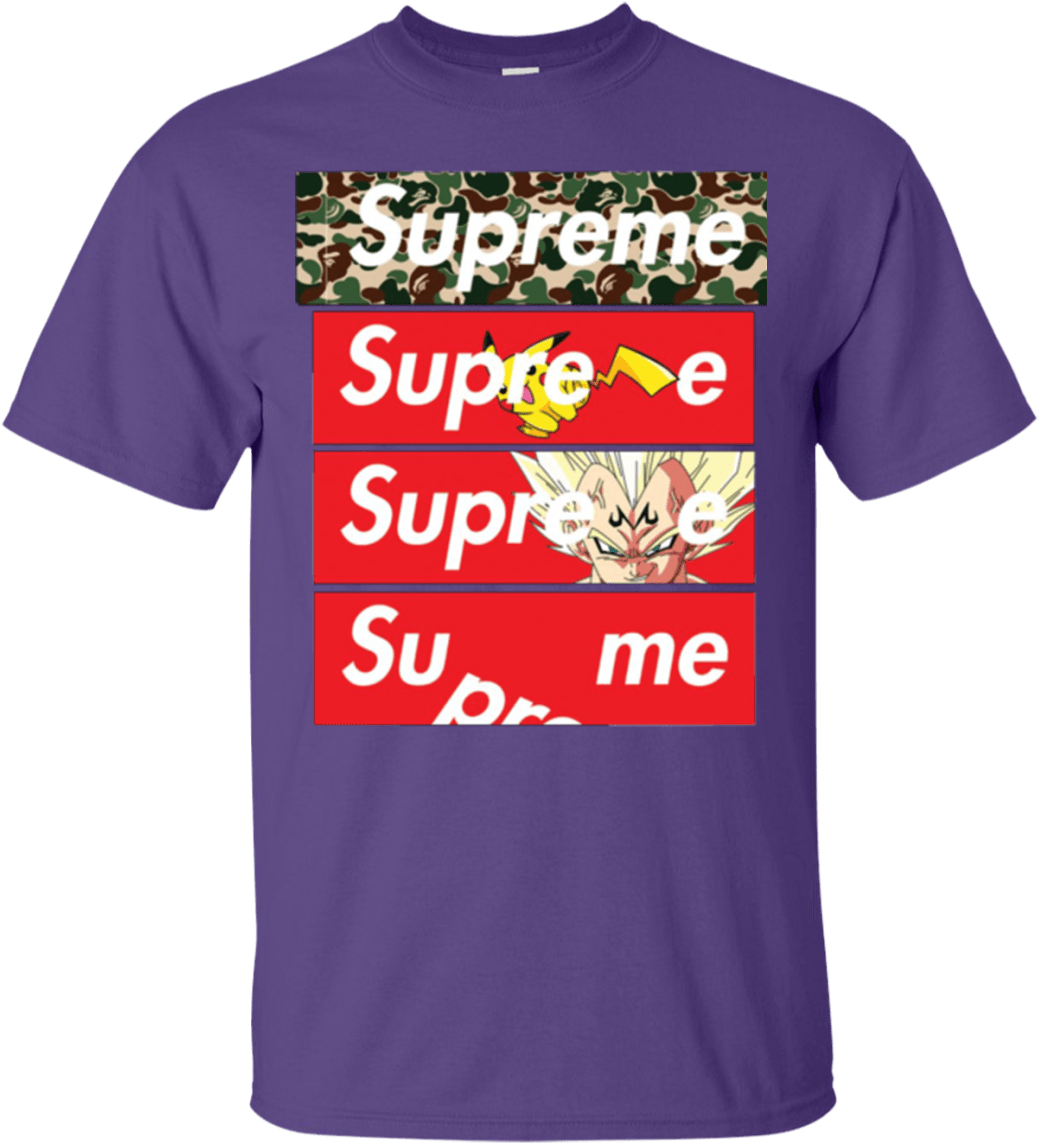Tt0090 Supreme Vegeta Men's T-shirt - Supreme Clipart (1038x1144), Png Download