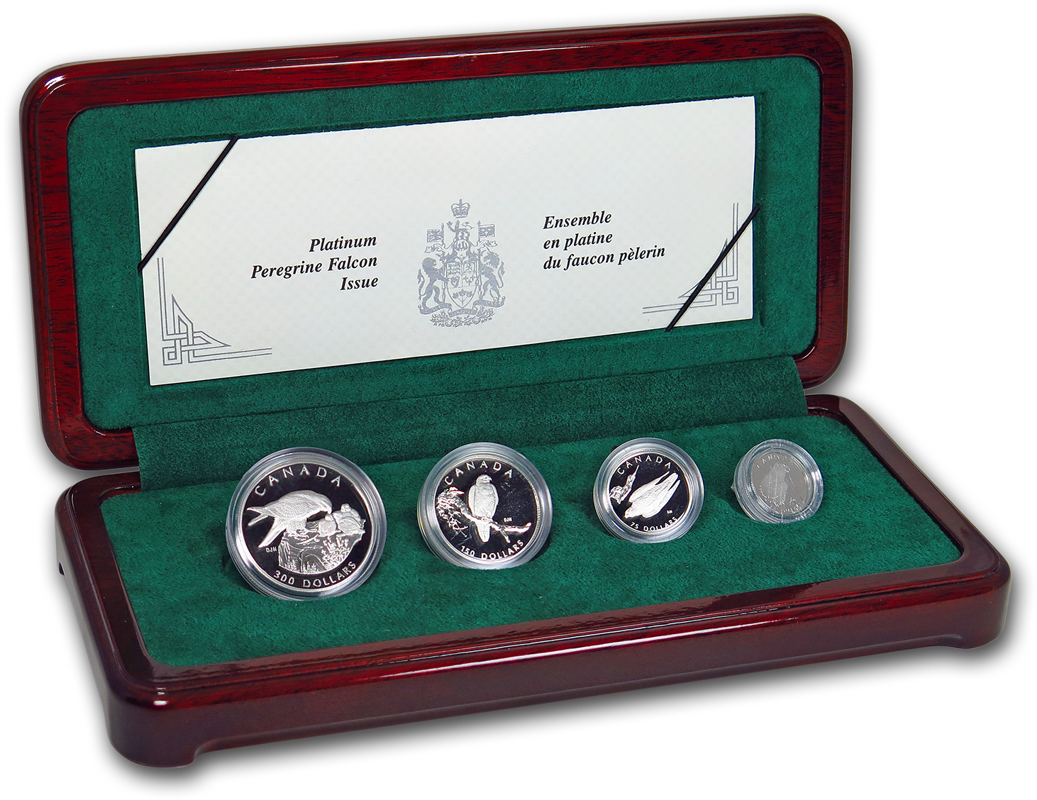 1996 4-coin Platinum Peregrine Falcon Proof Set For - Coin Clipart (1500x1500), Png Download