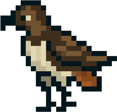 Red Tailed Hawk Clipart Peregrine Falcon - Hawk Pixel Art Png Transparent Png (640x480), Png Download