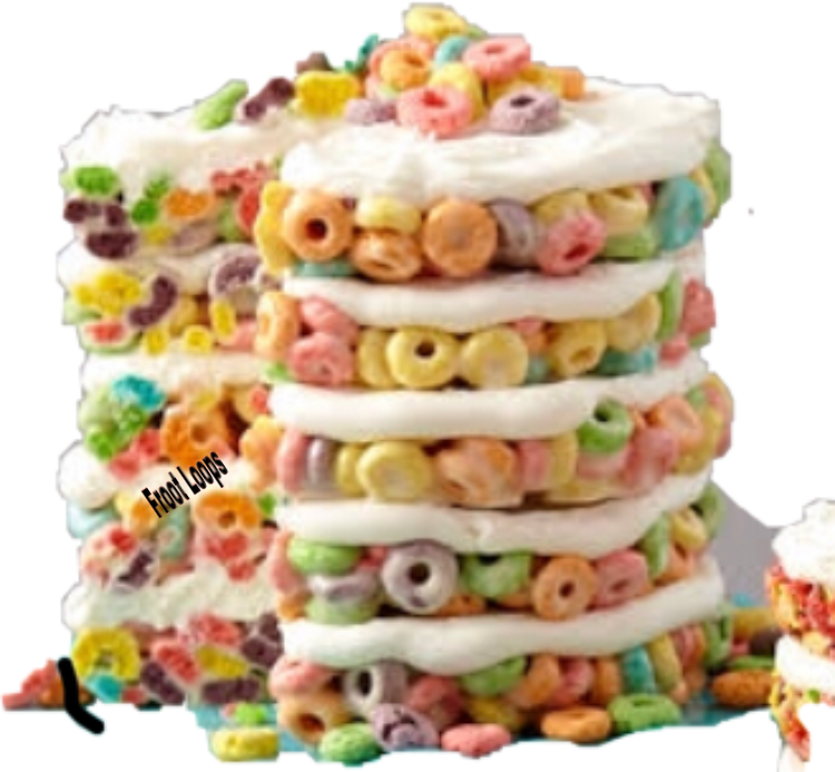 This Is A Froot Loop Cake It Looks Goood - Doughnut Clipart (750x693), Png Download