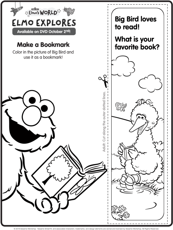 Free Printable Elmo's World Coloring And Activity Pages - Elmo Coloring Pages Clipart (650x841), Png Download