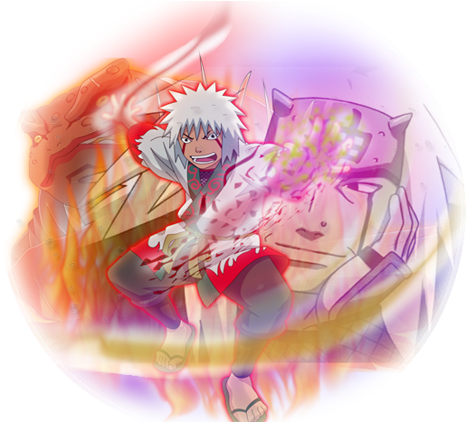 Fluff6* Blazing Bash Kid Jiraiya Fan-made Card Art - Naruto Blazing Card Art Clipart (720x480), Png Download