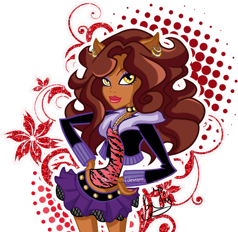 Clawdeen Wolf By Kaorimirai-d4rwtwh - Monster High Png Clawdeen Wolf Clipart (1024x978), Png Download