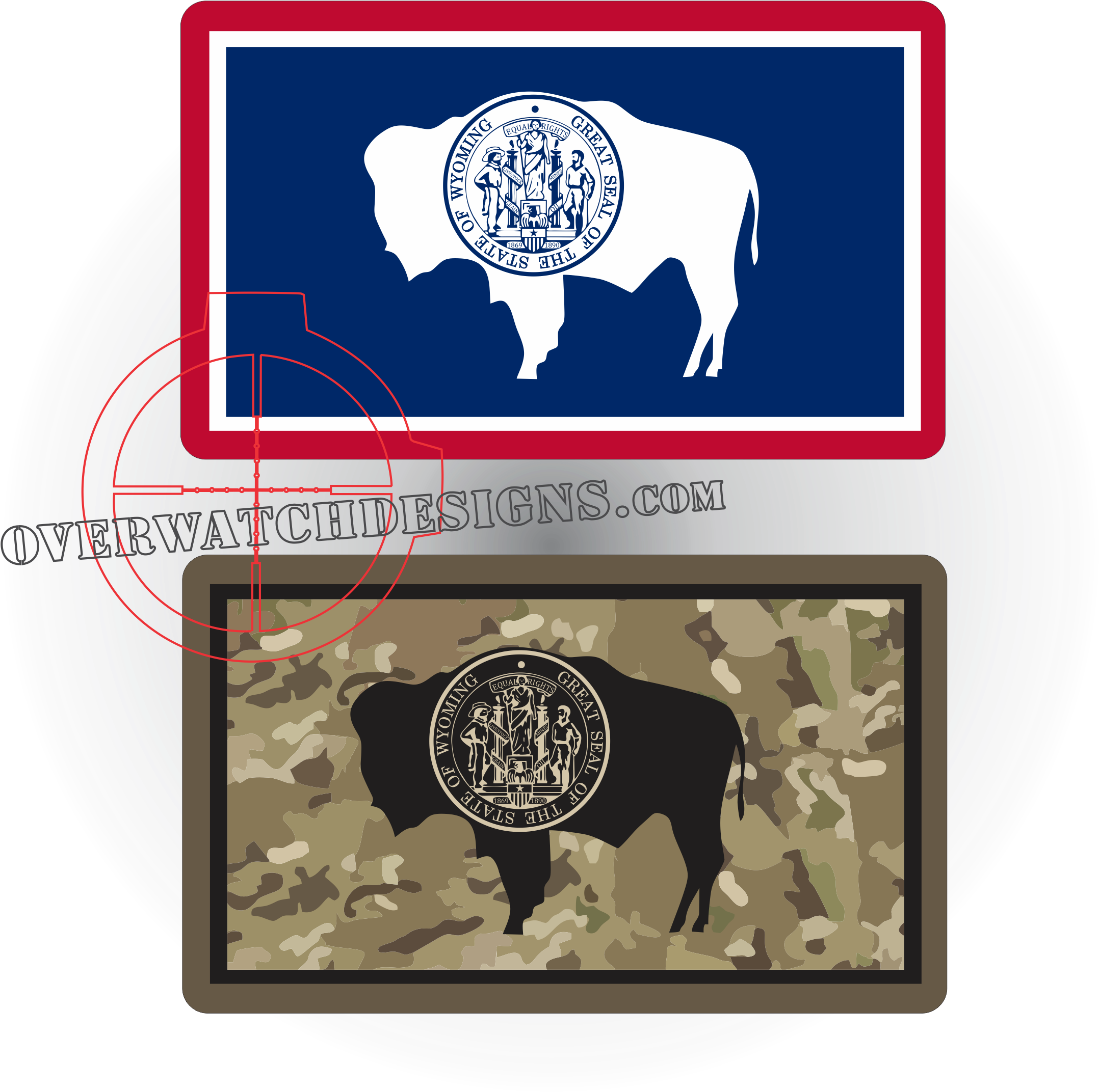 Wyoming State Flag Sticker - Wyoming State Flag Clipart (2401x2392), Png Download