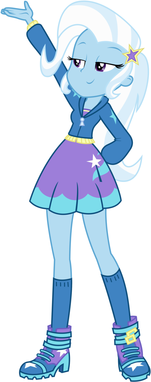 Trixie Declares This As The Fantastic Finale Of Mythos' - My Little Pony Equestria Girls Trixie Clipart (593x1348), Png Download