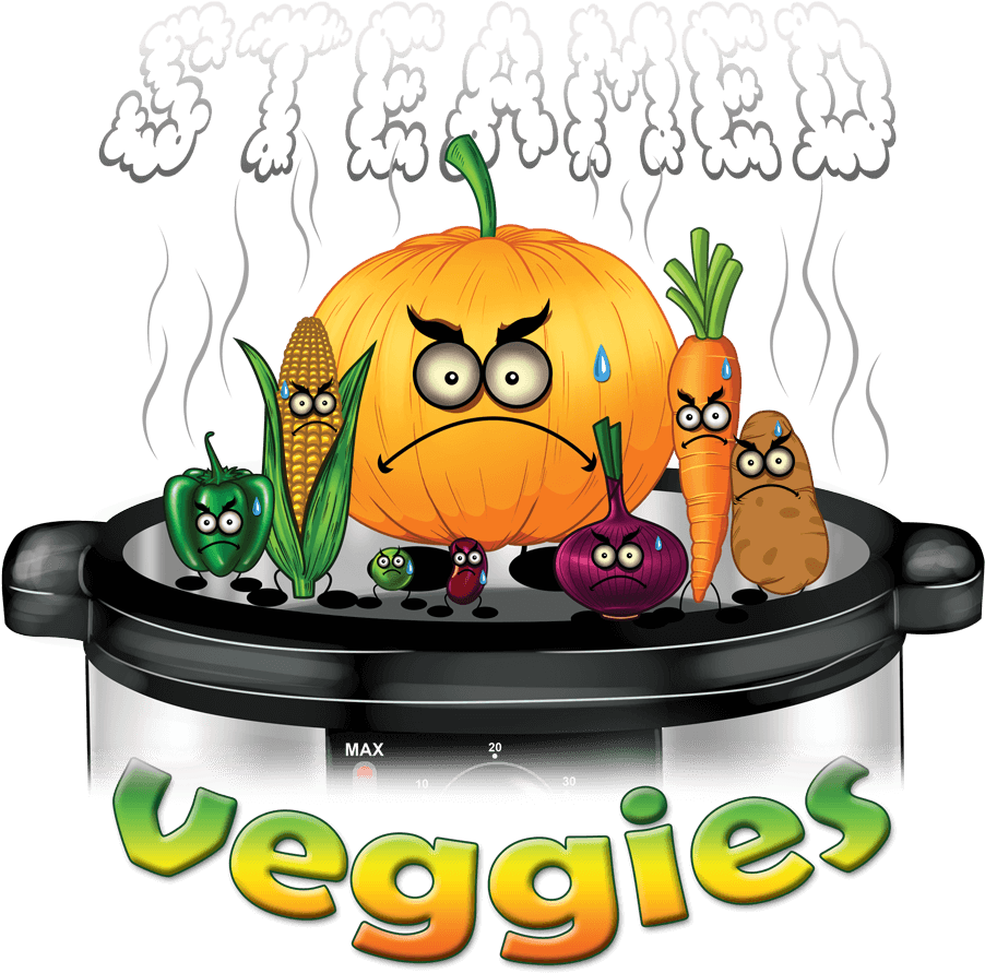 Dish Clipart Steamed Vegetable - Cartoon - Png Download (1000x1000), Png Download