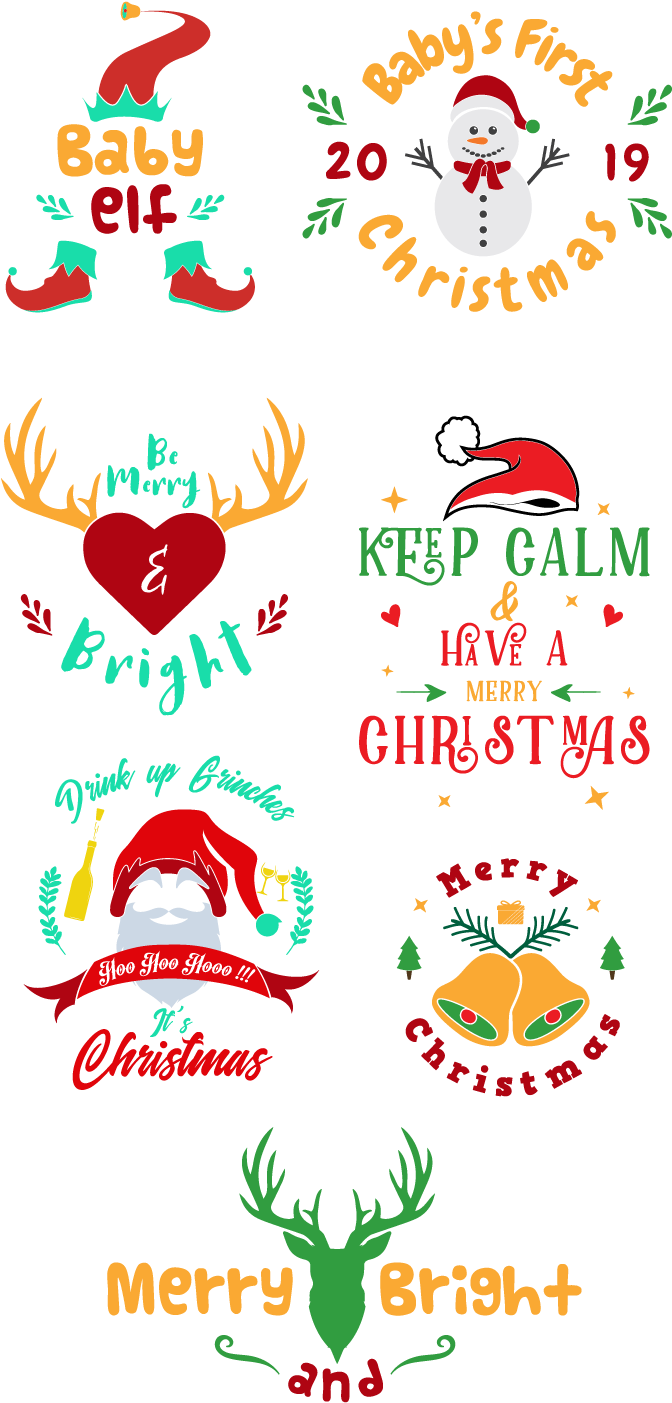 Christmas Svg Files For Cricut / Cameo / Silhouette Clipart (735x1500), Png Download
