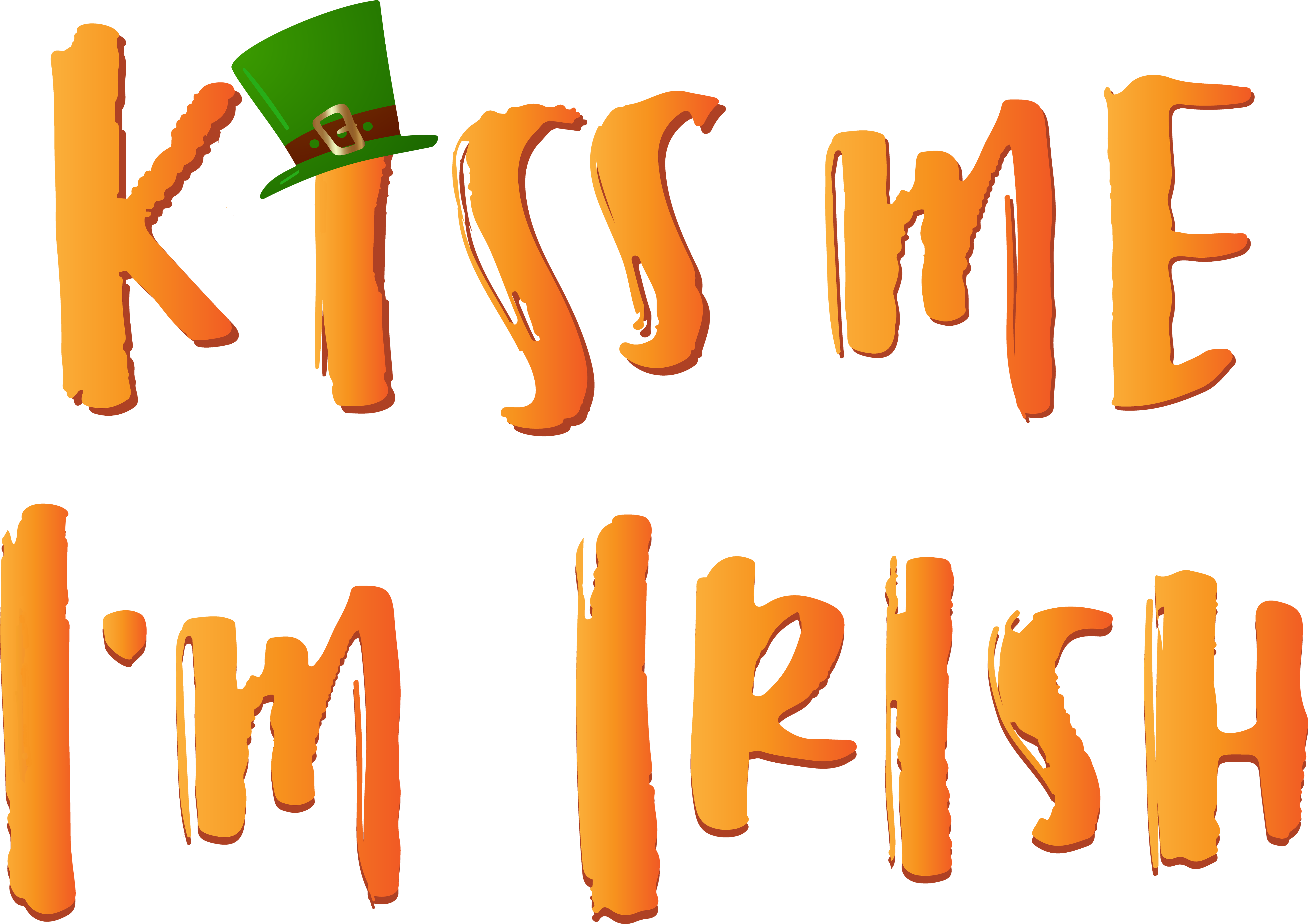 View Full Size - Kiss Me Irish Clipart - Png Download (6000x4229), Png Download
