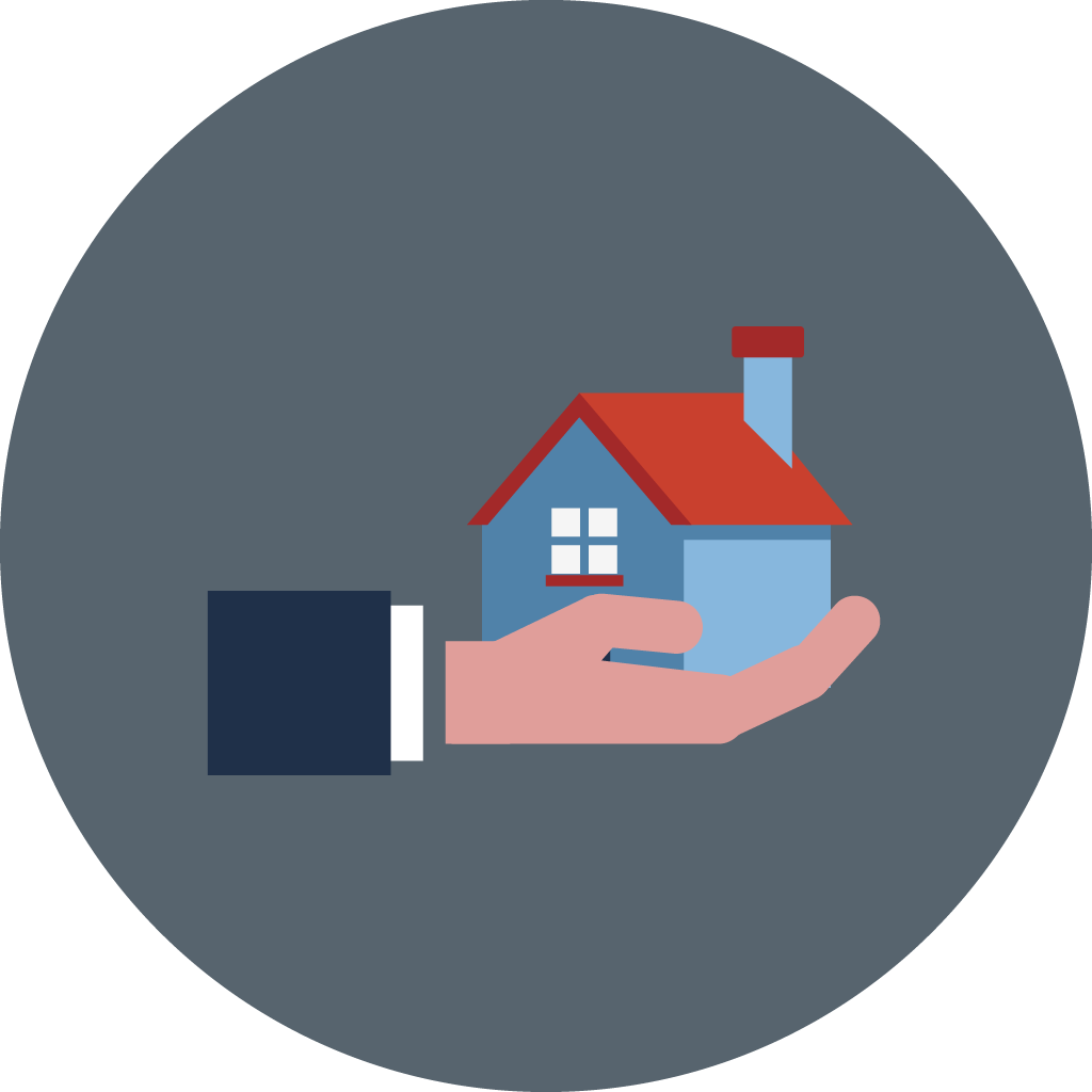 Icon Of A Home In The Palm Of A Hand - House Clipart (1024x1024), Png Download