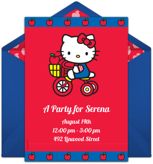 Hello Kitty Online Invitation - Hello Kitty Clipart (650x650), Png Download
