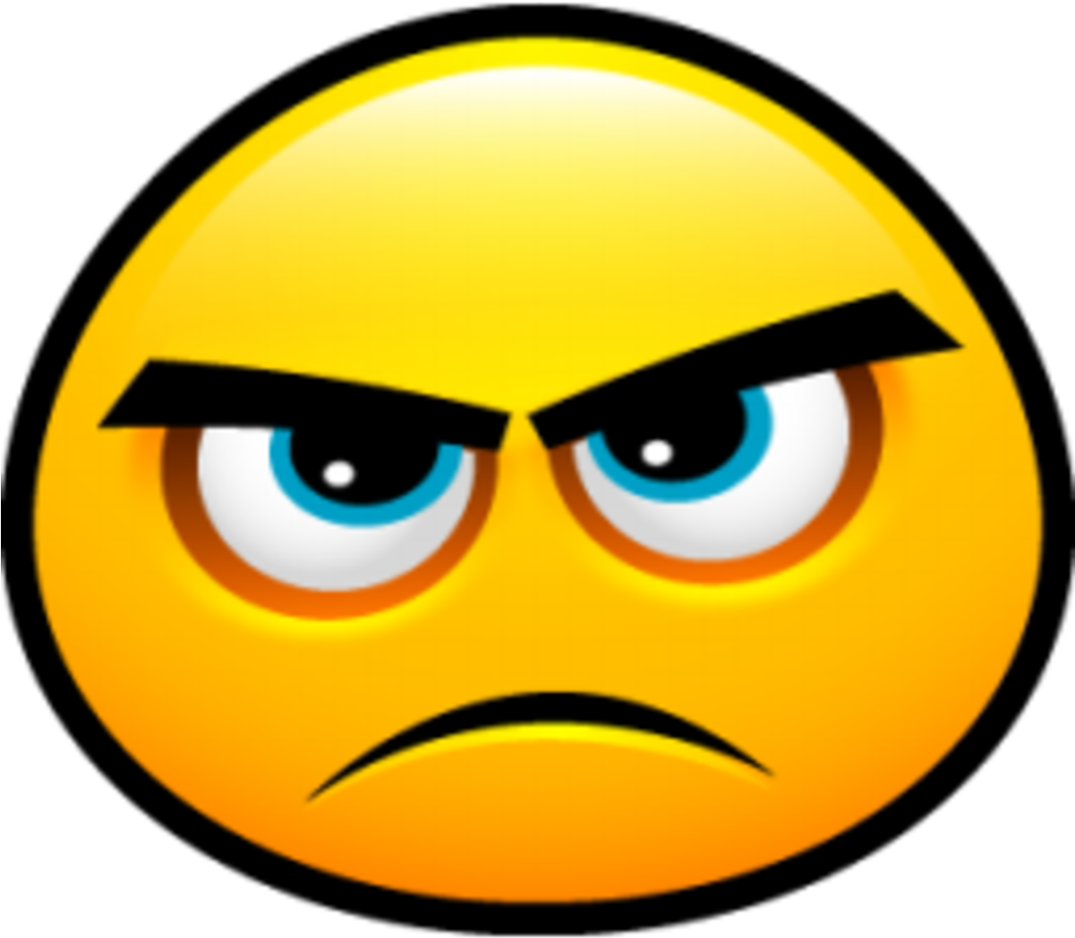 Angry Smiley Face Clipart (1200x1200), Png Download
