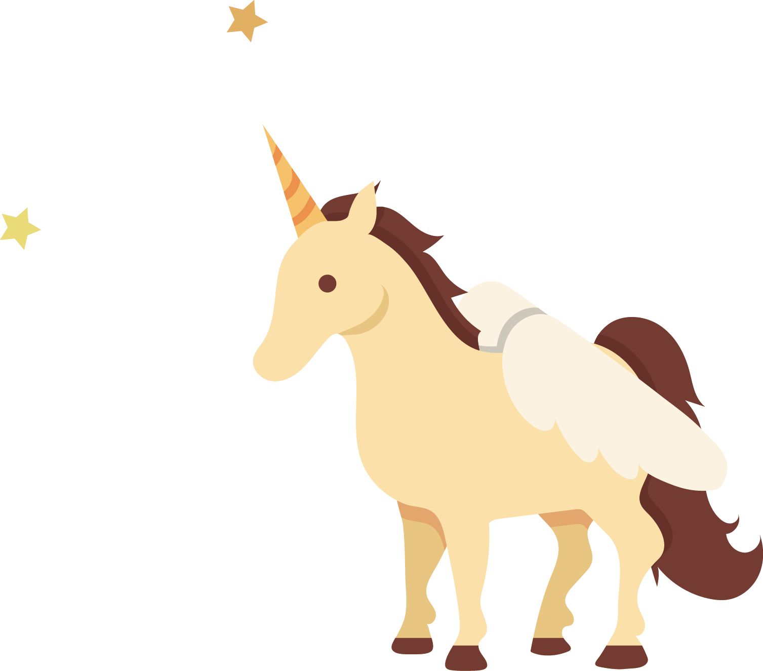 Clip Black And White Download Mule Vector Cute Cartoon - Unicorn Mule - Png Download (1507x1325), Png Download