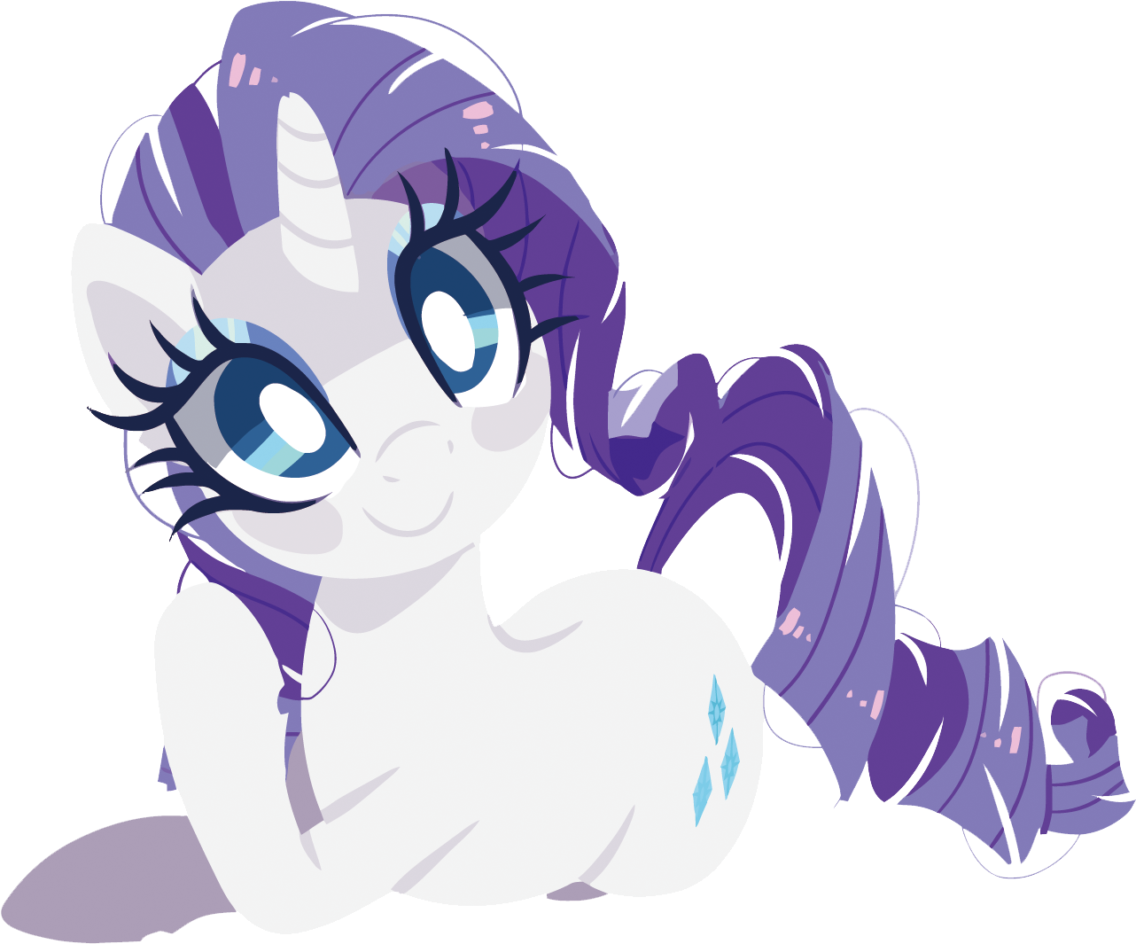 Free Download Rarity Pony Purple Cartoon Unicorn - 卡通 獨 角 獸 Clipart (1500x1155), Png Download