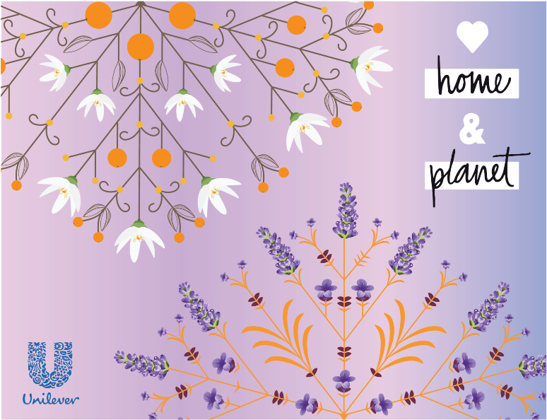 Love Home & Planet Promotes Their Wide Range Of Beautiful - Unilever Clipart (971x707), Png Download