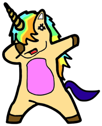 Pose Dabbing Funny And Transparent Background - Unicorn Clipart (640x640), Png Download