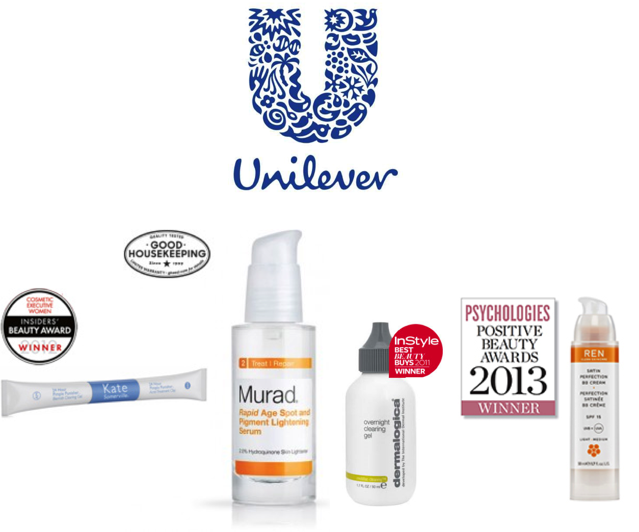 Unilever Acquires Skin Care Brands - Murad Dermalogica Kate Somerville Skincare And Ren Clipart (1280x1066), Png Download