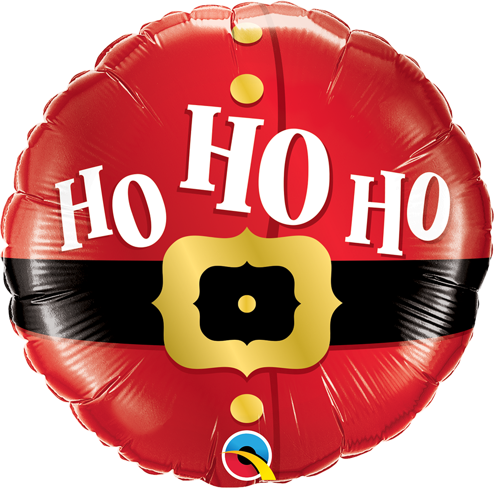 18” Hohoho Santa Belt Helium Balloon - Speedy Recovery Balloons Clipart (1018x1007), Png Download