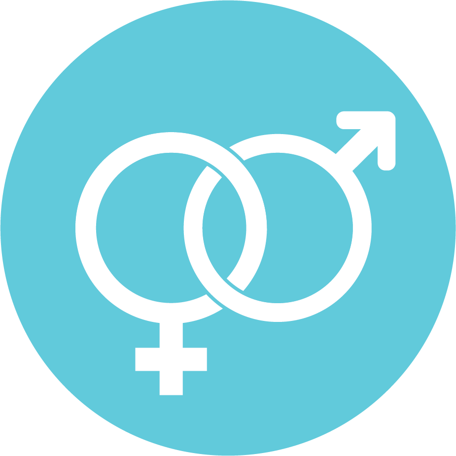 Hormone Balancing - Black And White Sex Symbols Clipart (925x925), Png Download