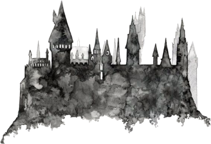 Harry Potter Harrypotter Hogwarts Hp Painting Hogwartss - Harry Potter Hogwarts Transparent Clipart (709x483), Png Download