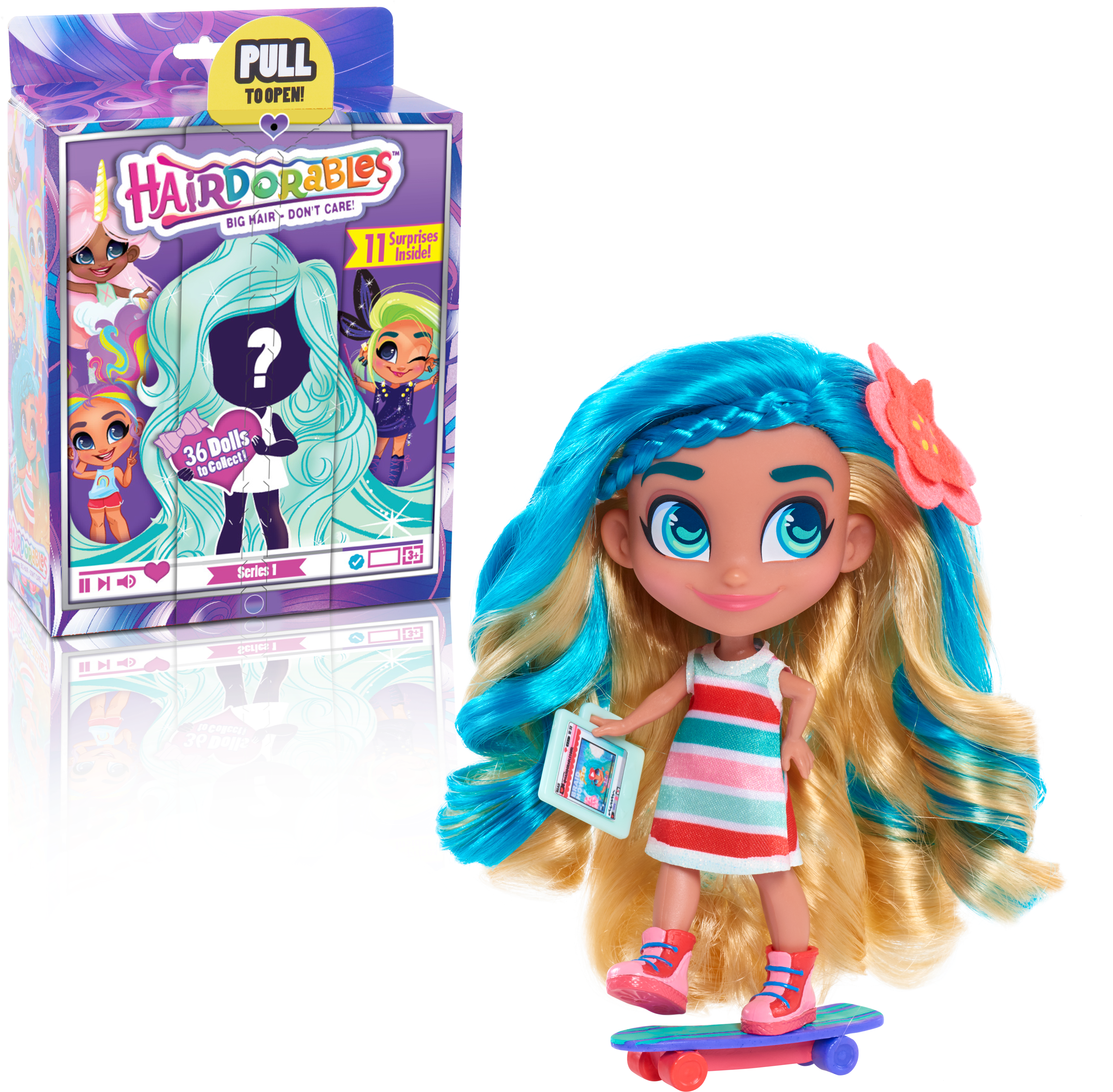 Hairdorables ‐ Collectible Surprise Dolls And Accessories - Hairdorables Walmart Clipart (3000x3000), Png Download